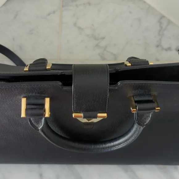 Authentic Saint Laurent ysl black shoulder and top handle bag - Picture 5 of 12